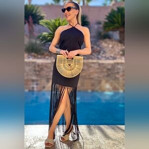 Bamboo Clutch Handbag